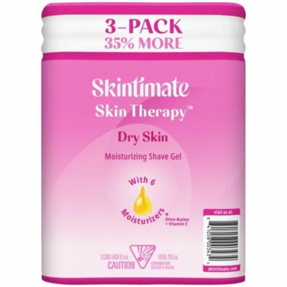 Skintimate Dry Skin Moisturizing Shave Ge with 6 moisturizer (9.5 oz., 3 pk.)